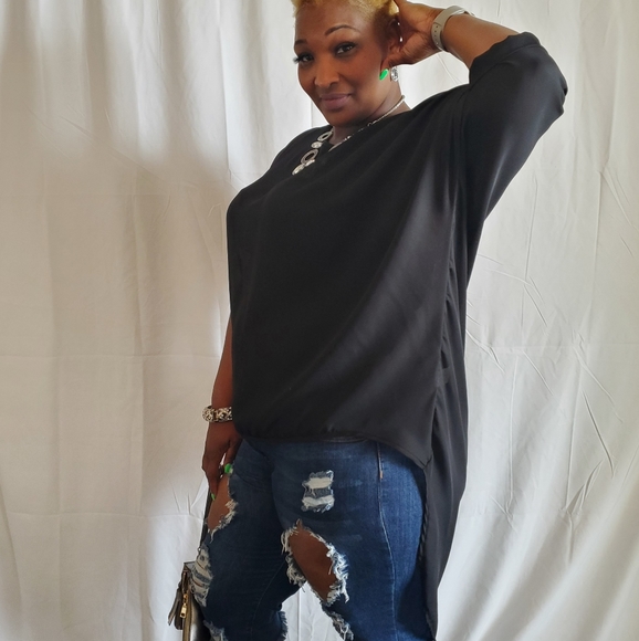 Sheer Long Tail Top - Picture 8 of 11